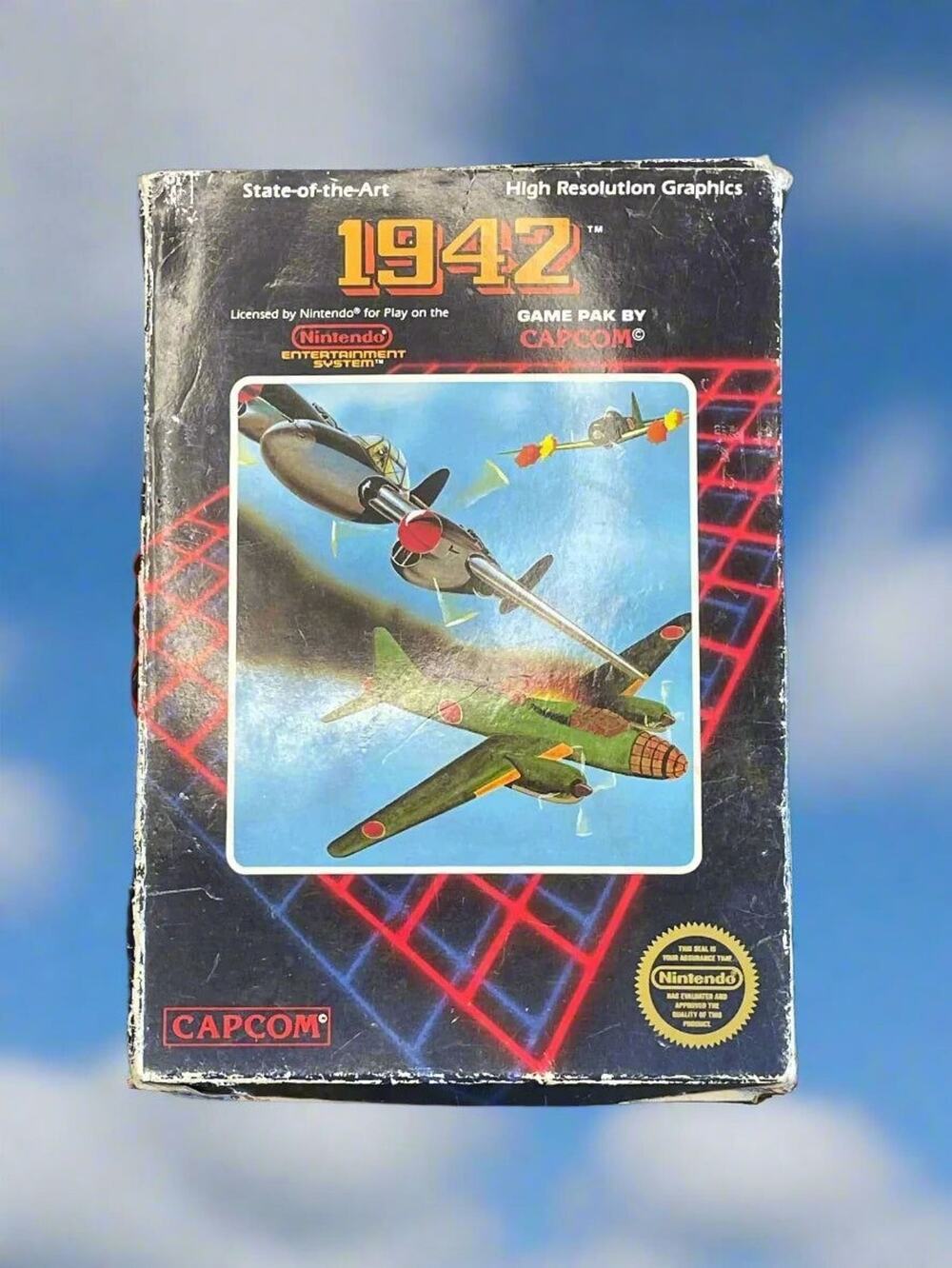 1985 Authentic Capcom 1942 Nintendo Entertainment System NES Cartridge with Box